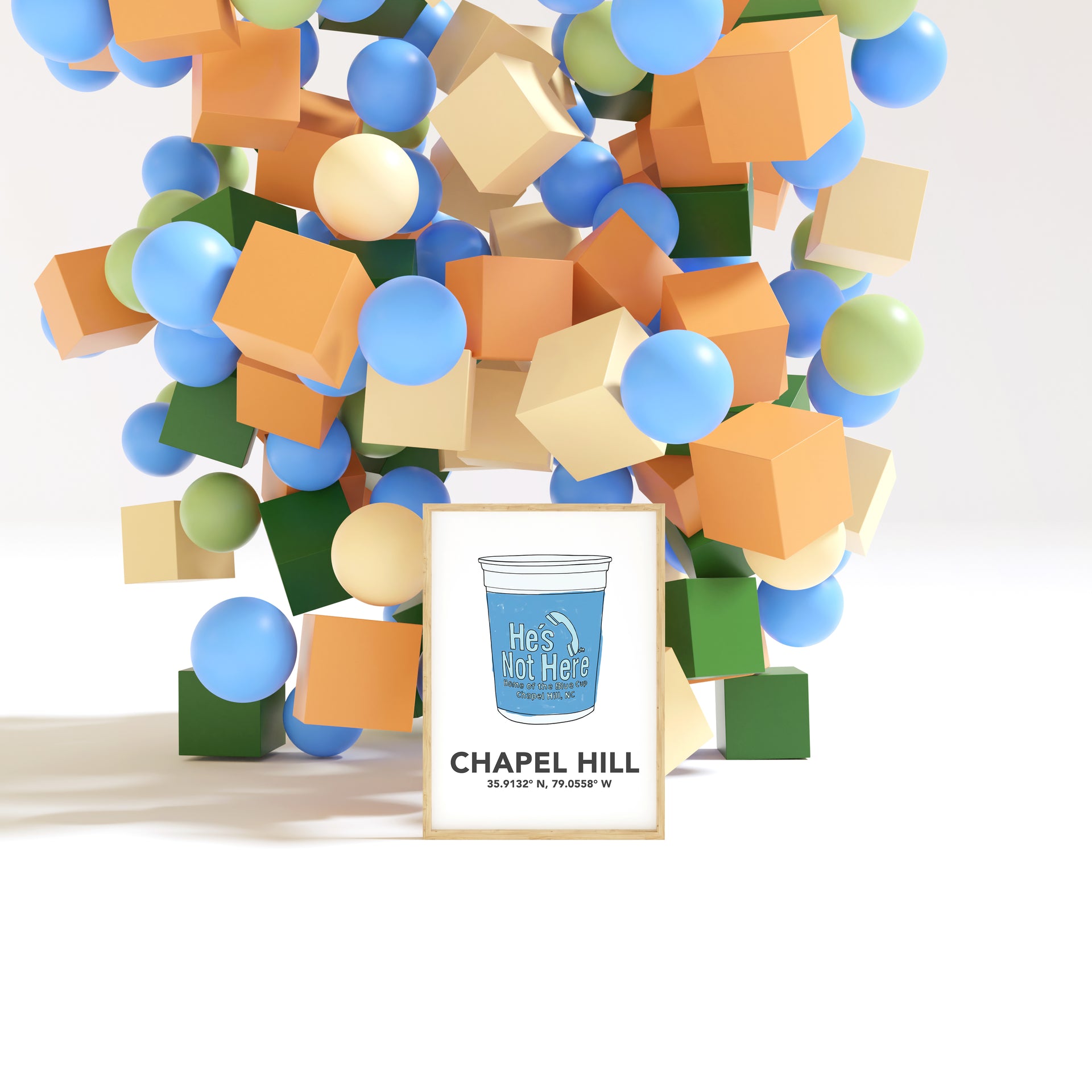 UNC Chapel Hill Blue Cup Art Print