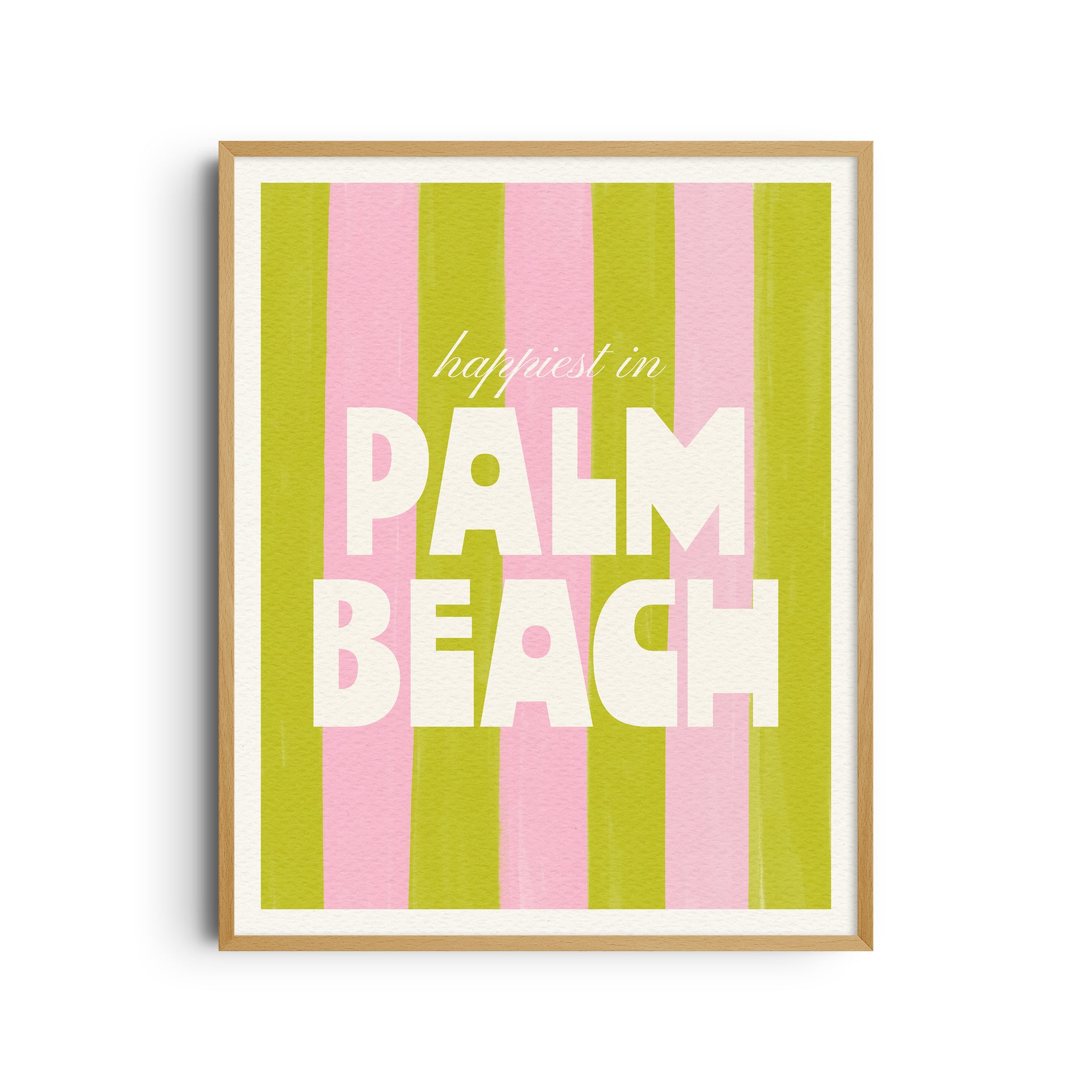 Happiest in Palm Beach Florida Art Print
