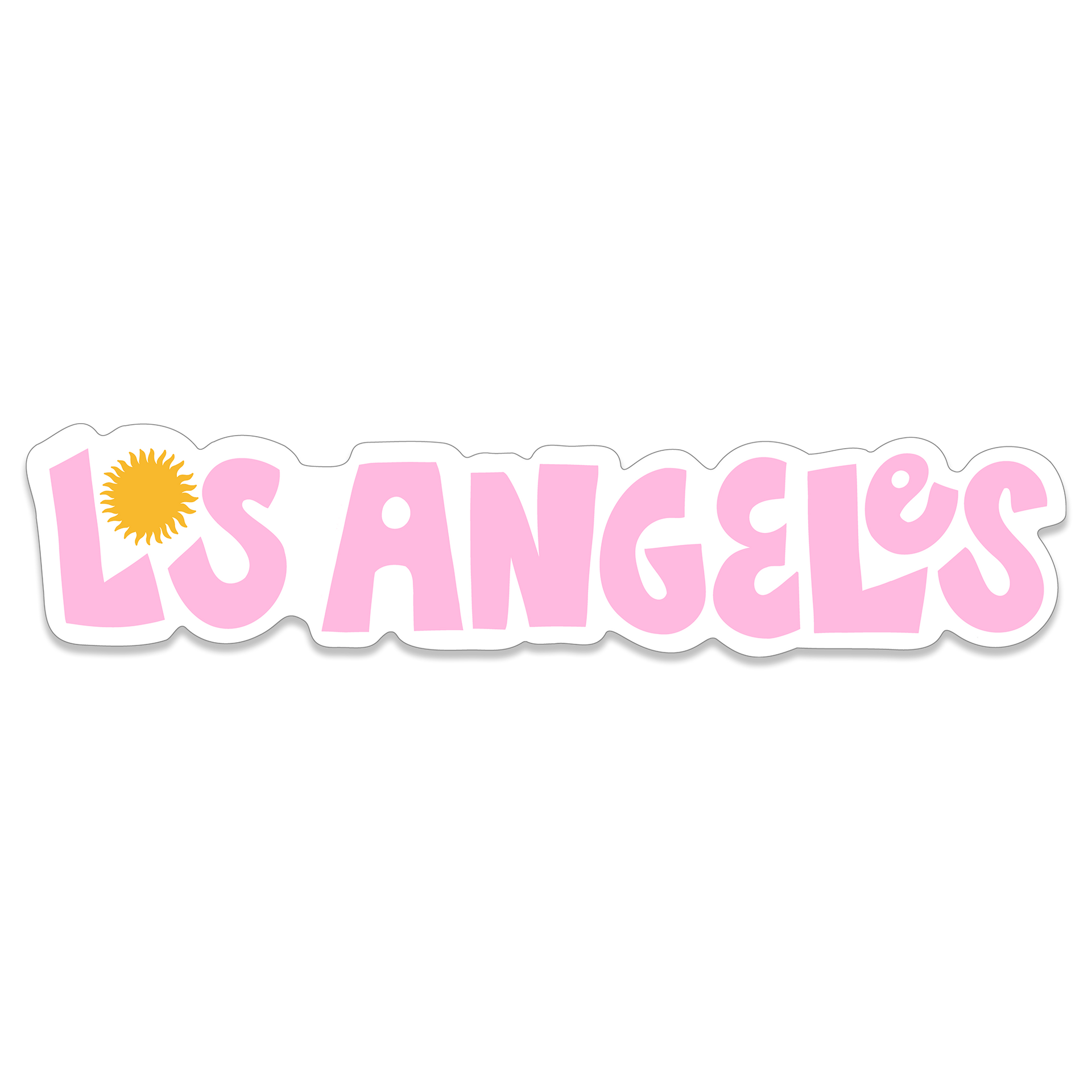 Los Angeles Funky Bubble Letter Sticker