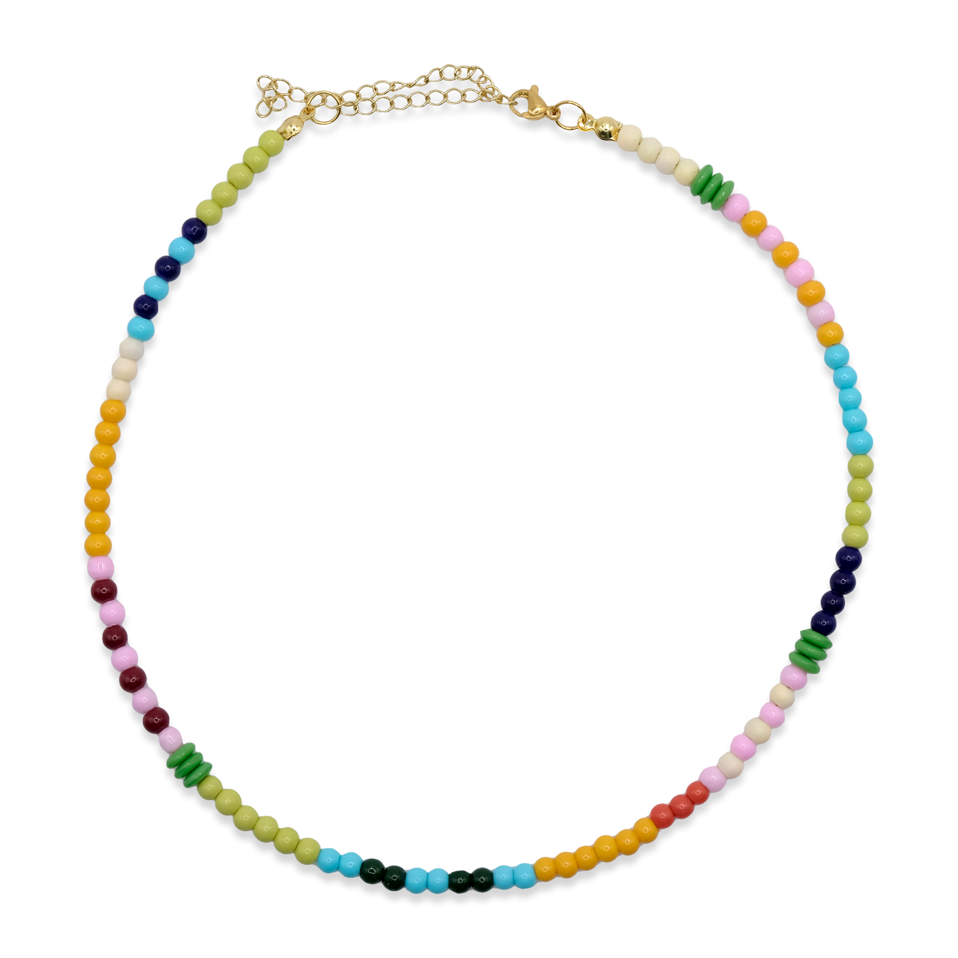 Mulitcolor Stripes Beaded Necklace