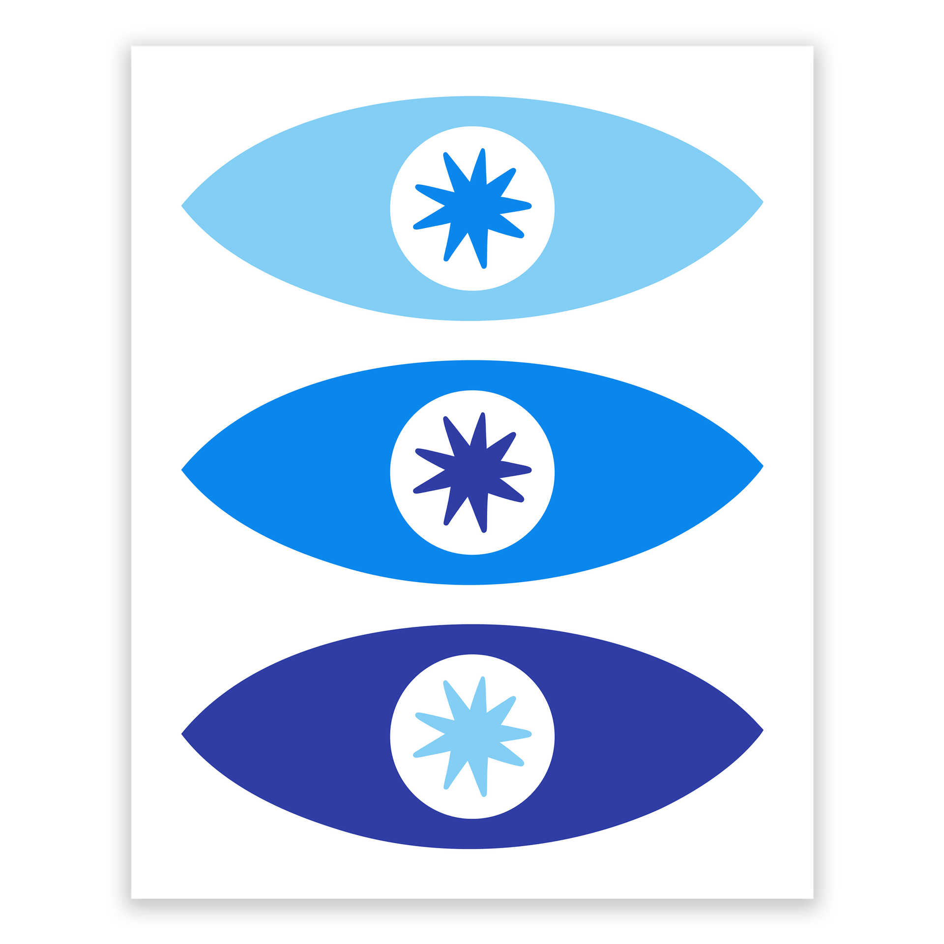 All Eyes on Blue Art Print