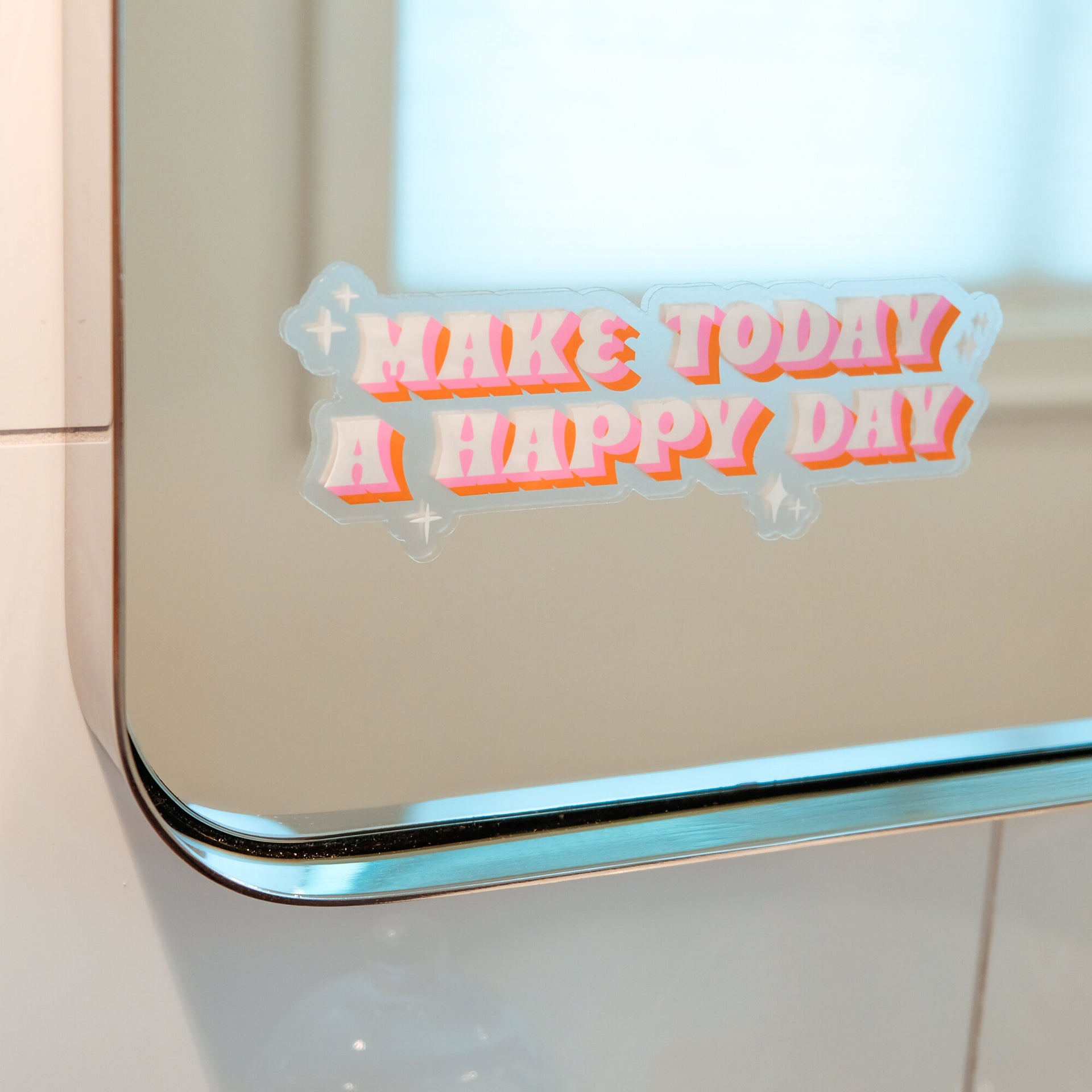 Happy Day Mirror Sticker
