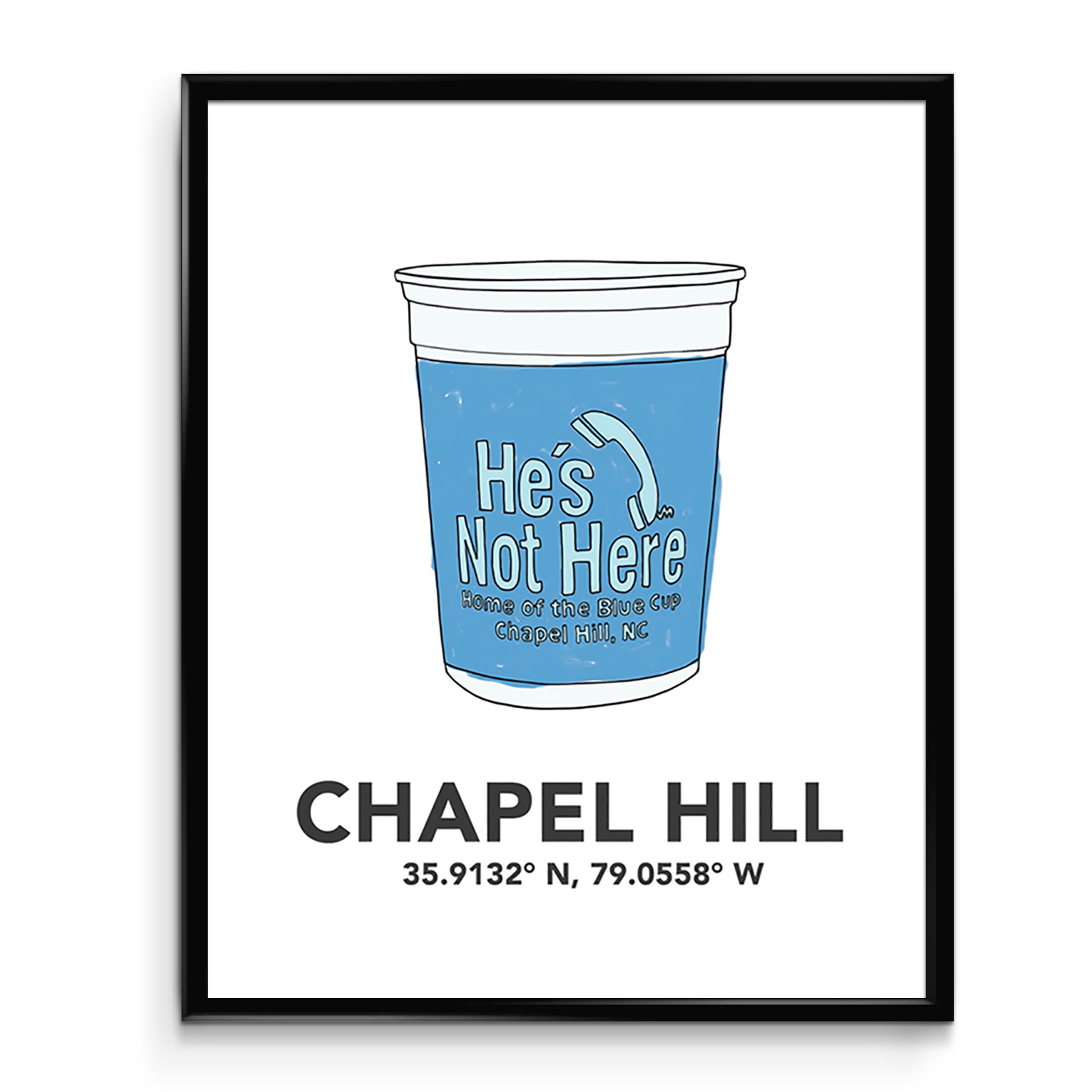 UNC Chapel Hill Blue Cup Art Print