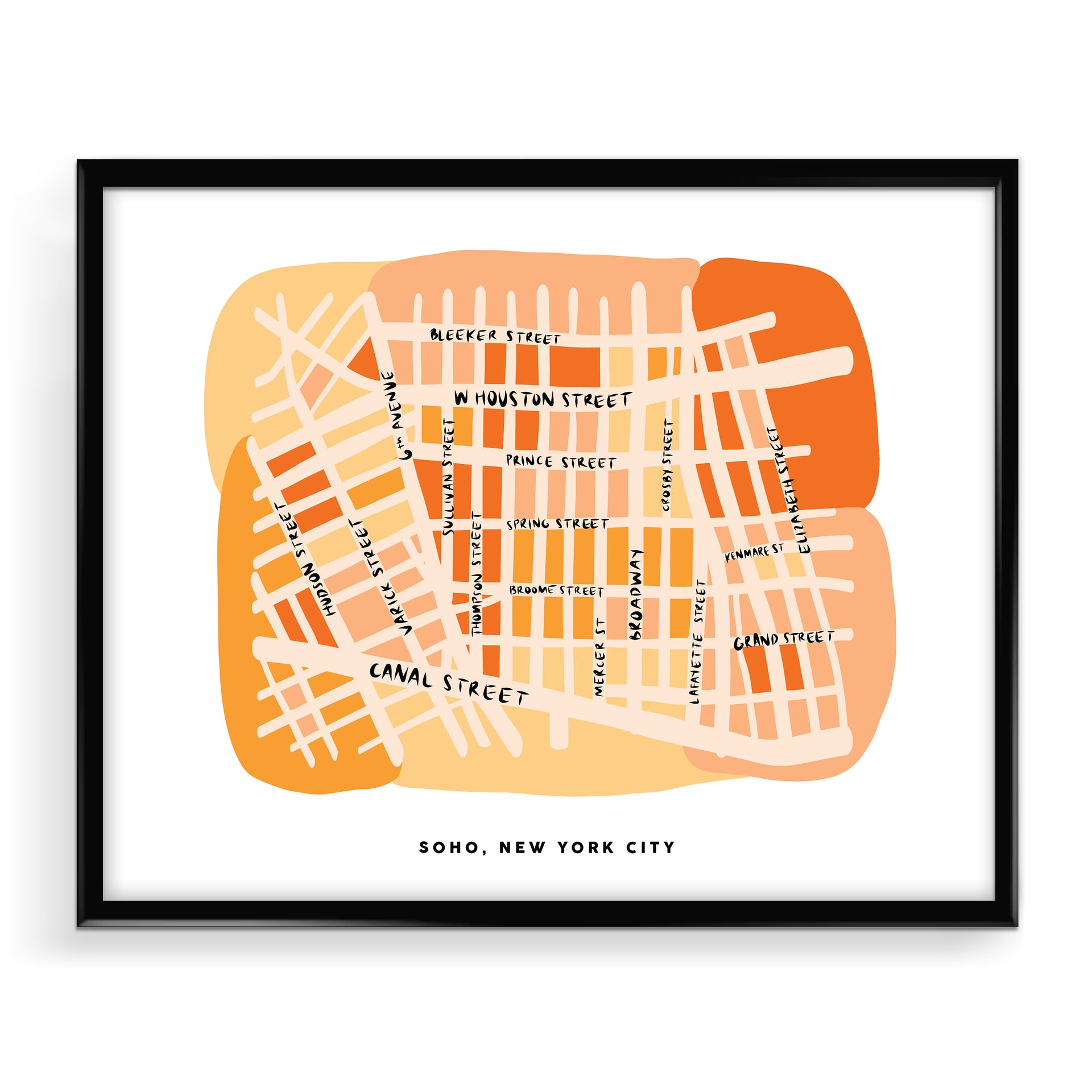 Soho Map Art Print