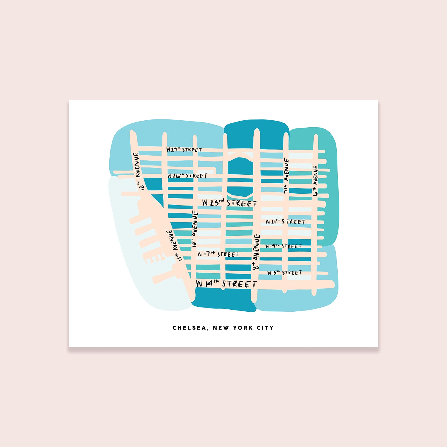 Chelsea NYC Map Art Print