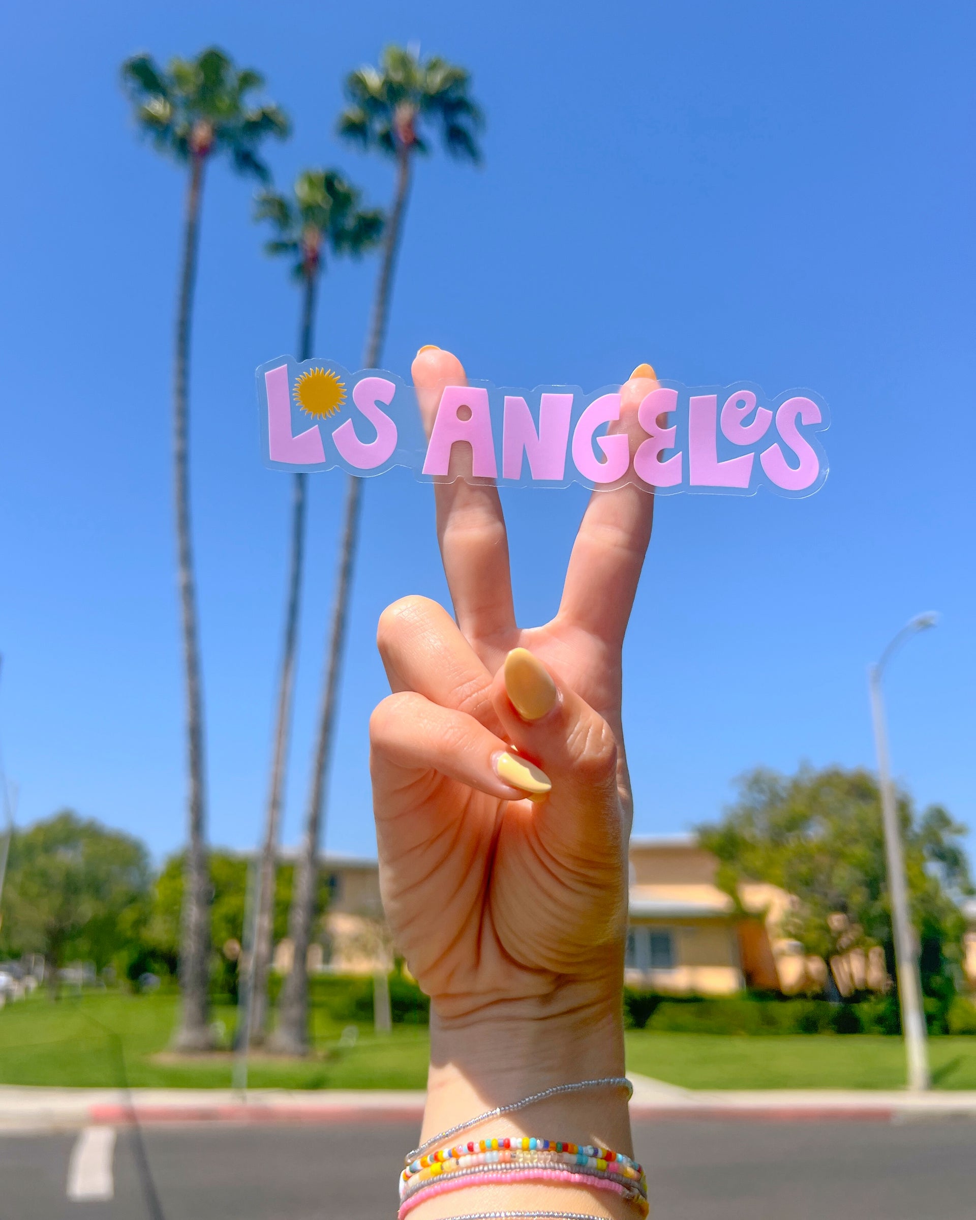 Los Angeles Funky Bubble Letter Sticker