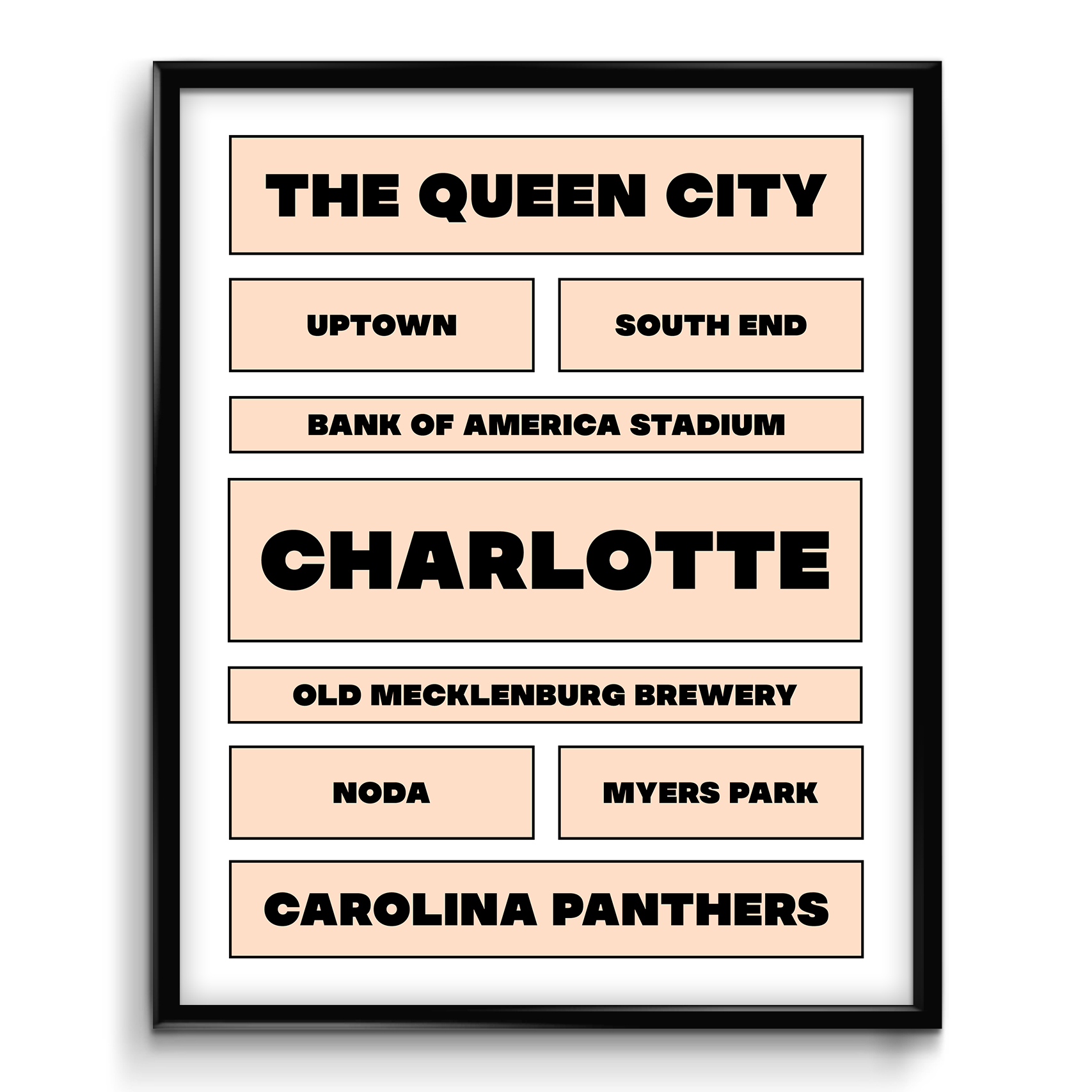 Charlotte NC City Poster