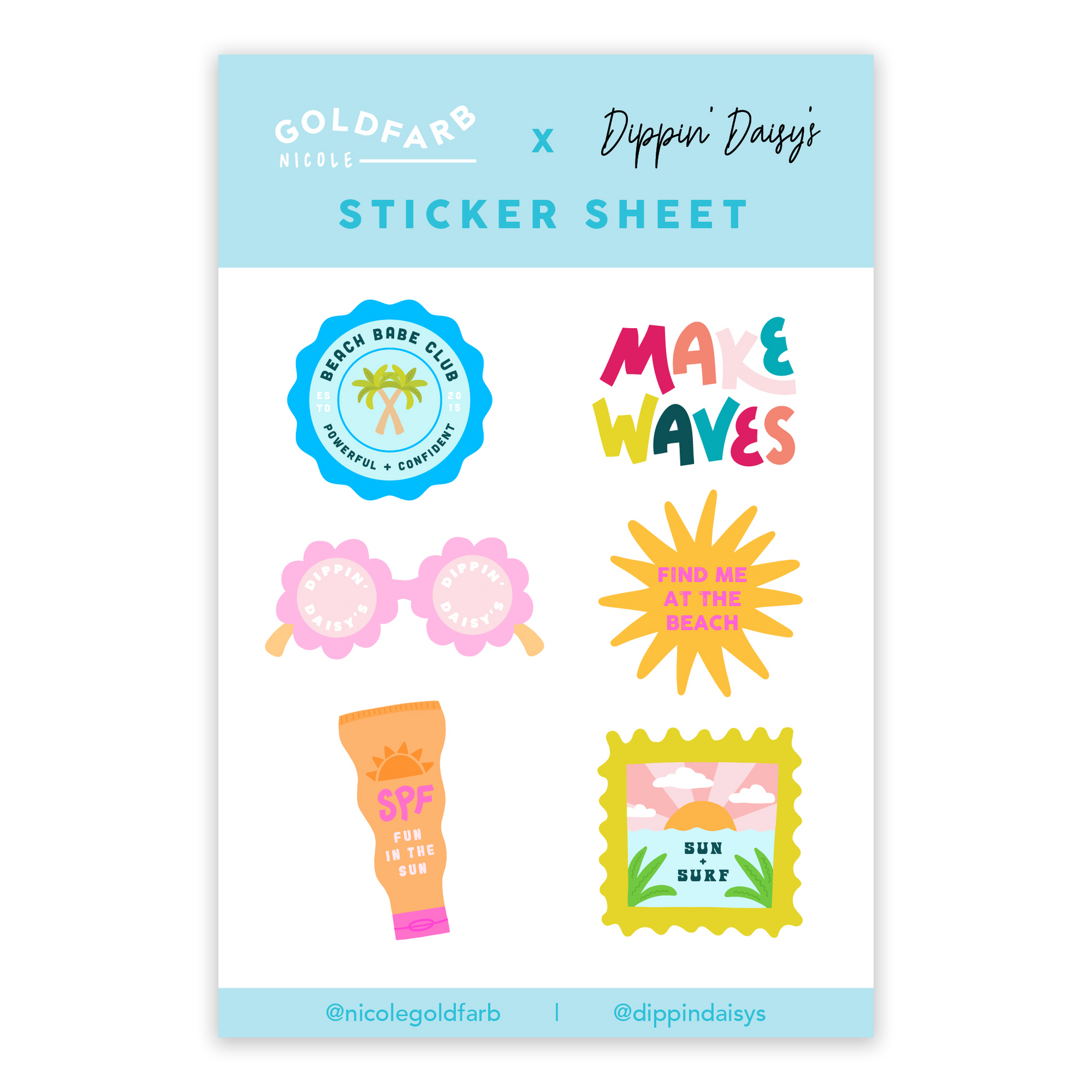 Dippin' Daisys Collab Sticker Sheet
