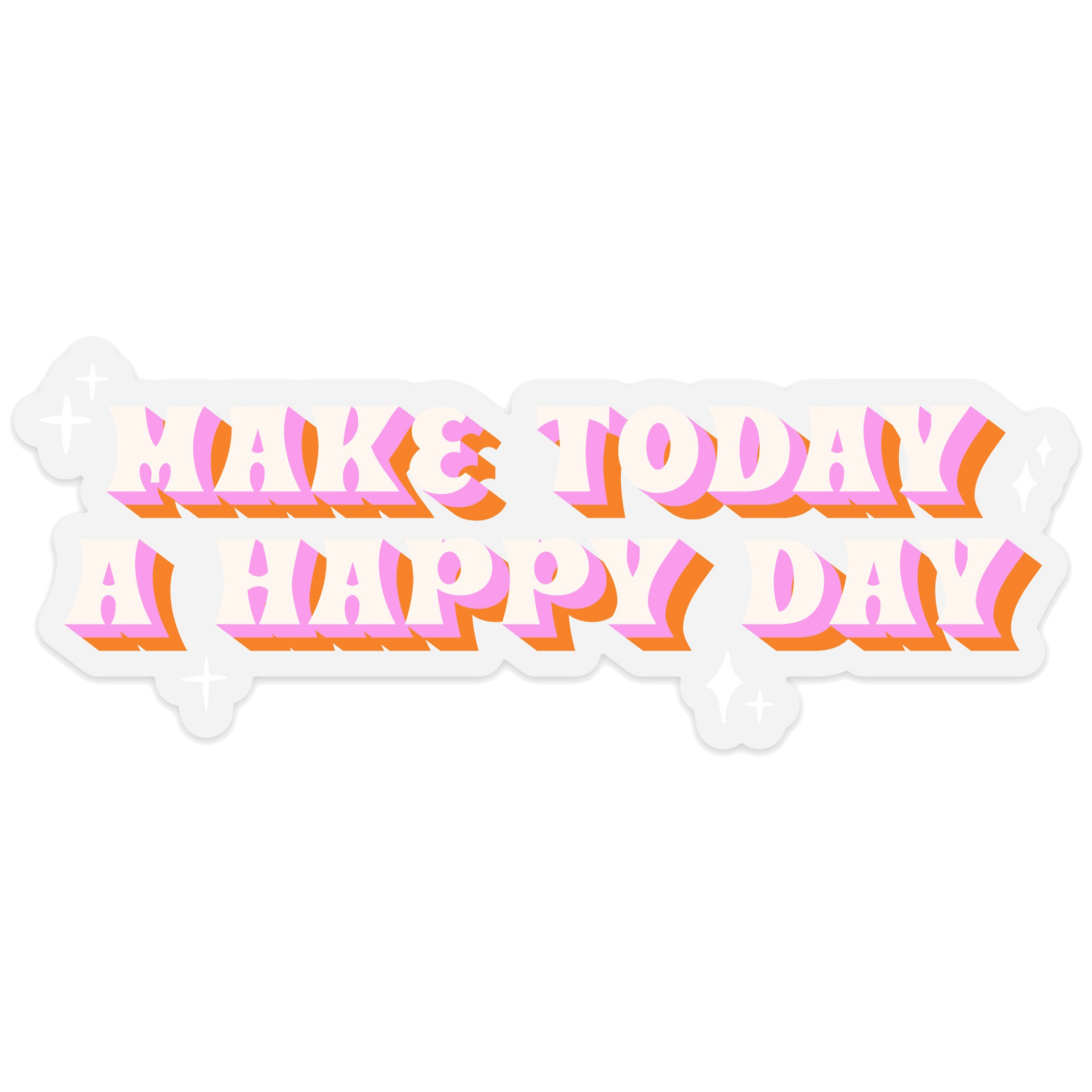 Happy Day Mirror Sticker