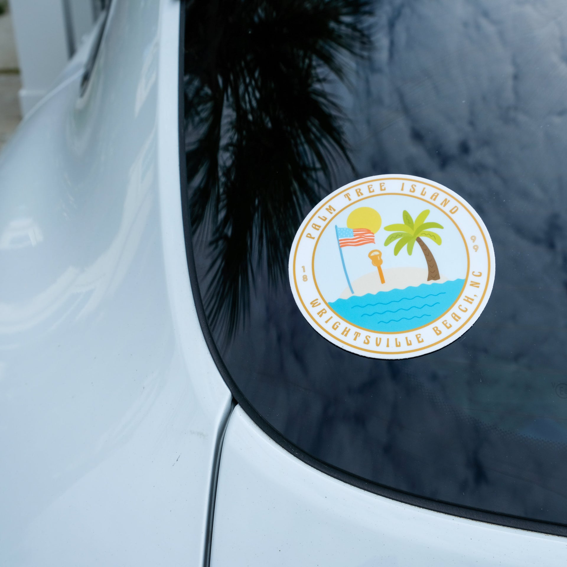 Palm Tree Island Bumper Sticker