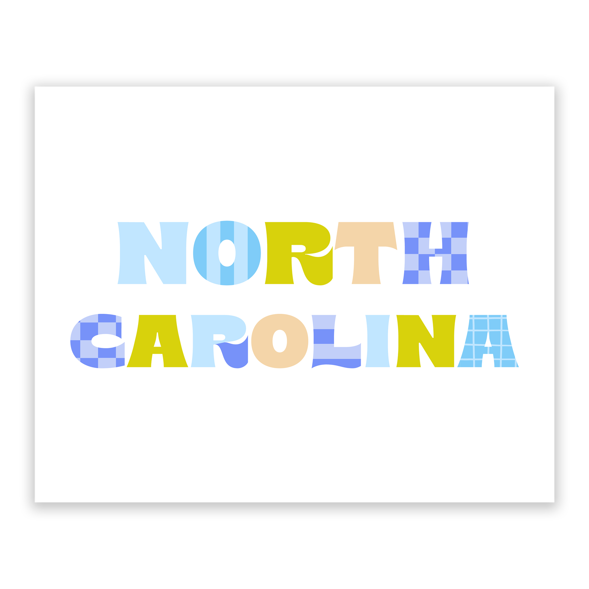 North Carolina in Color Art Print