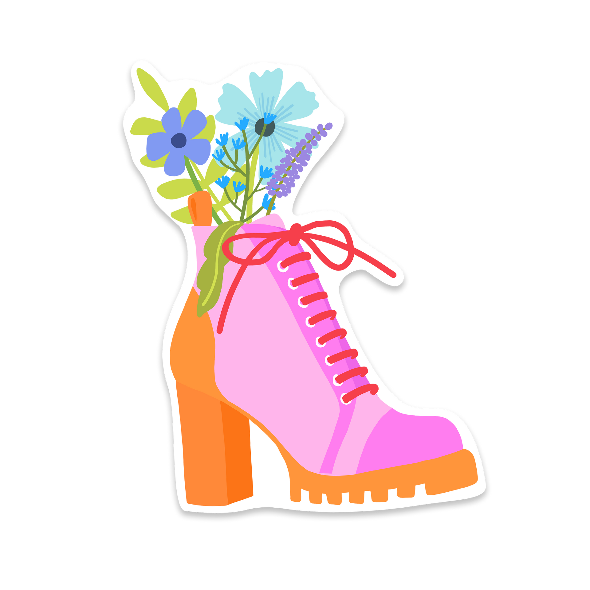Flower Boots Sticker