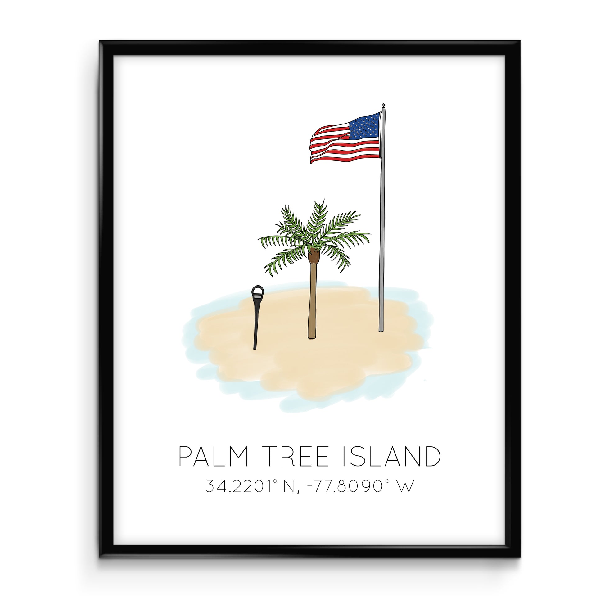 Palm Tree Island Art Print