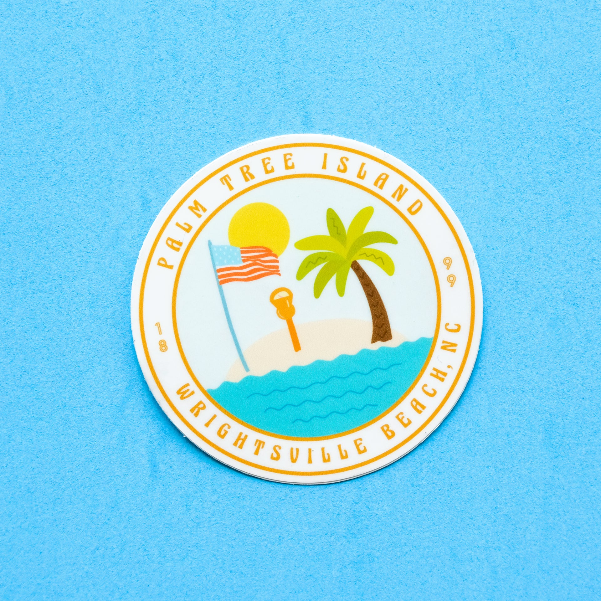 Palm Tree Island Sticker