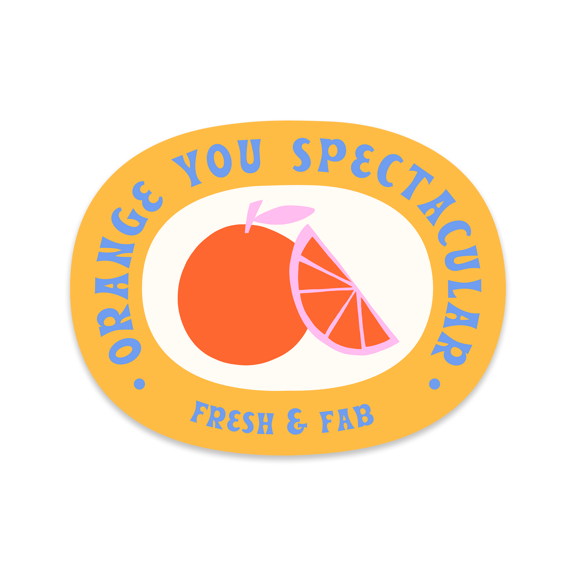 Orange Spectacular Fruit Sticker