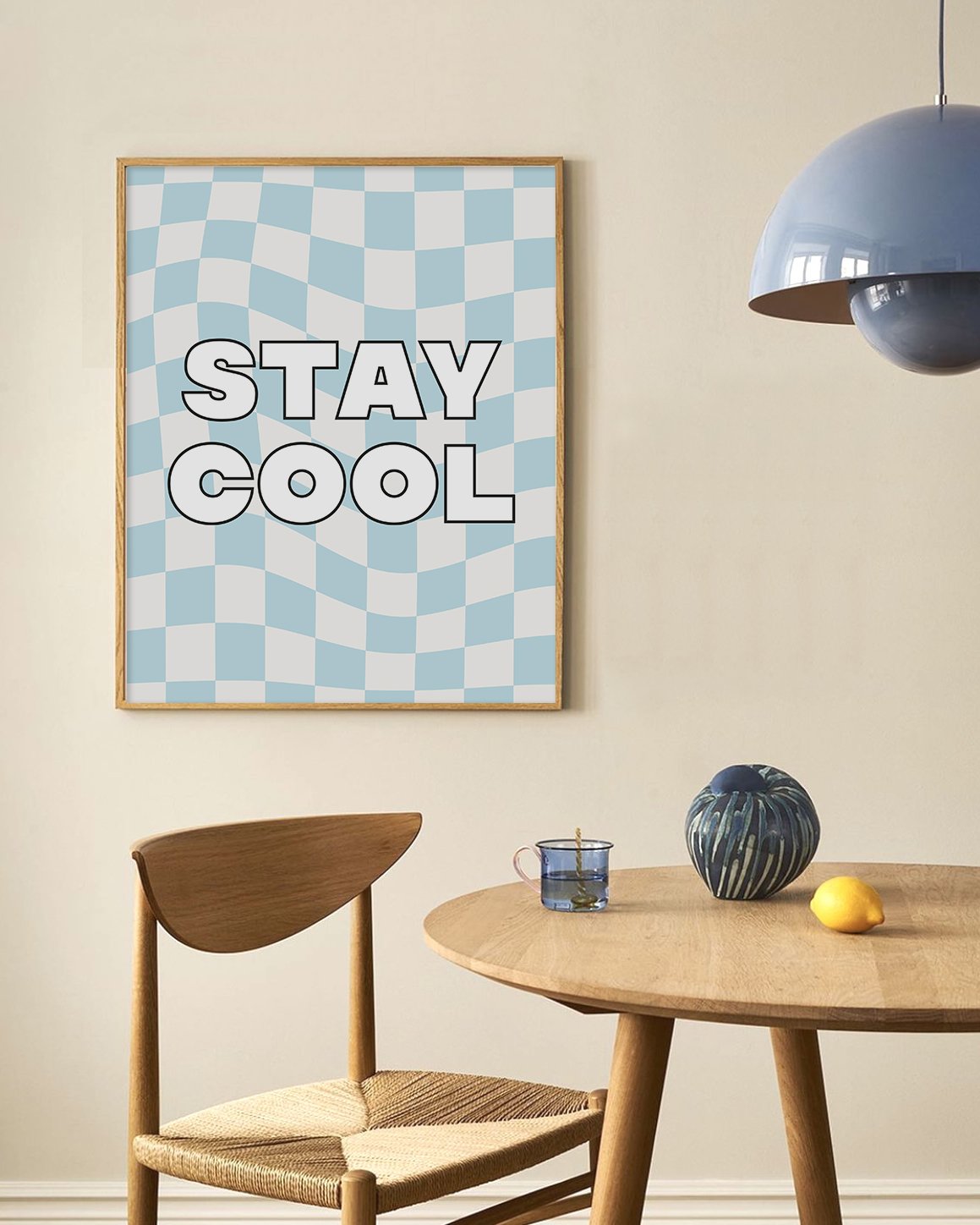 Stay Cool Checkered Art Print