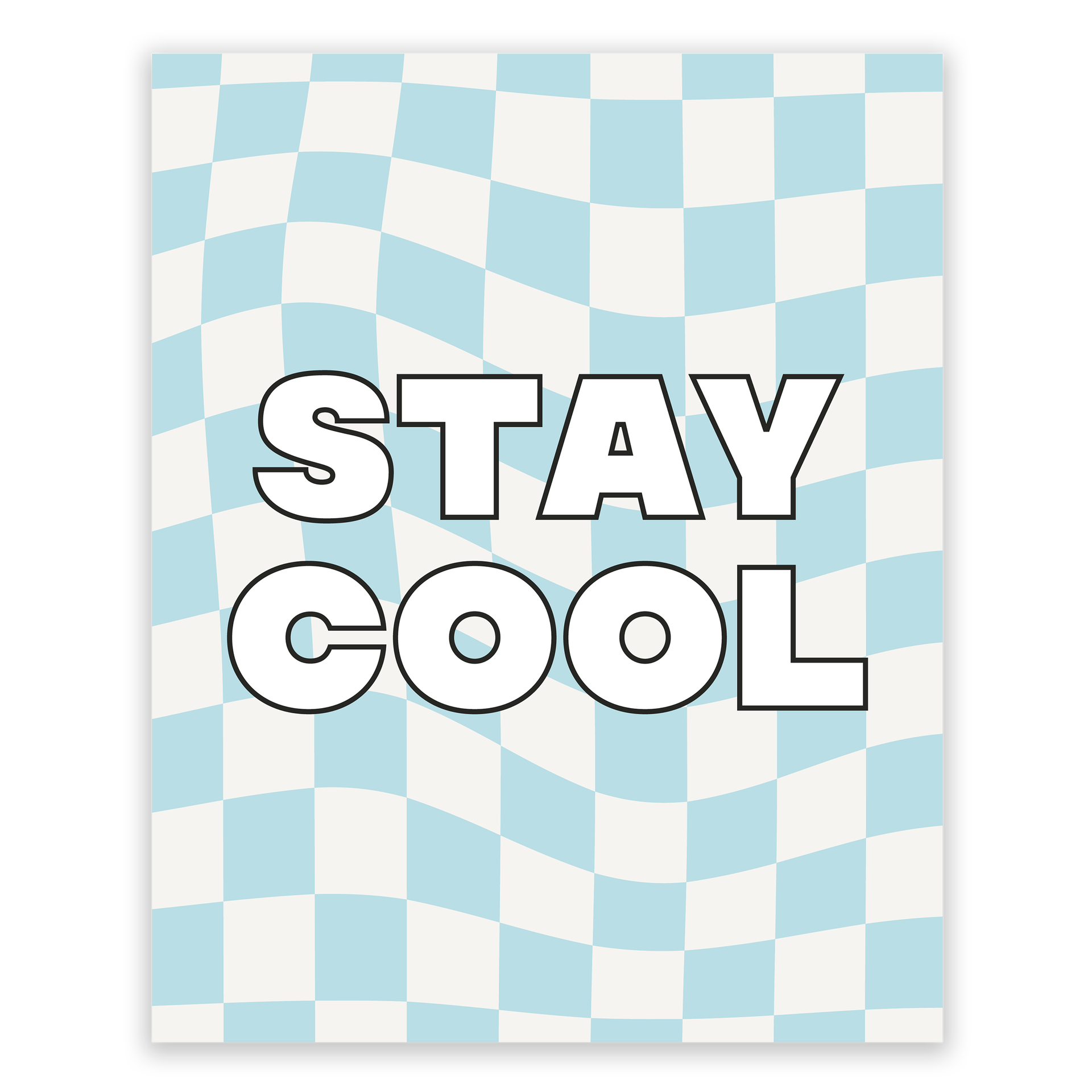 Stay Cool Checkered Art Print