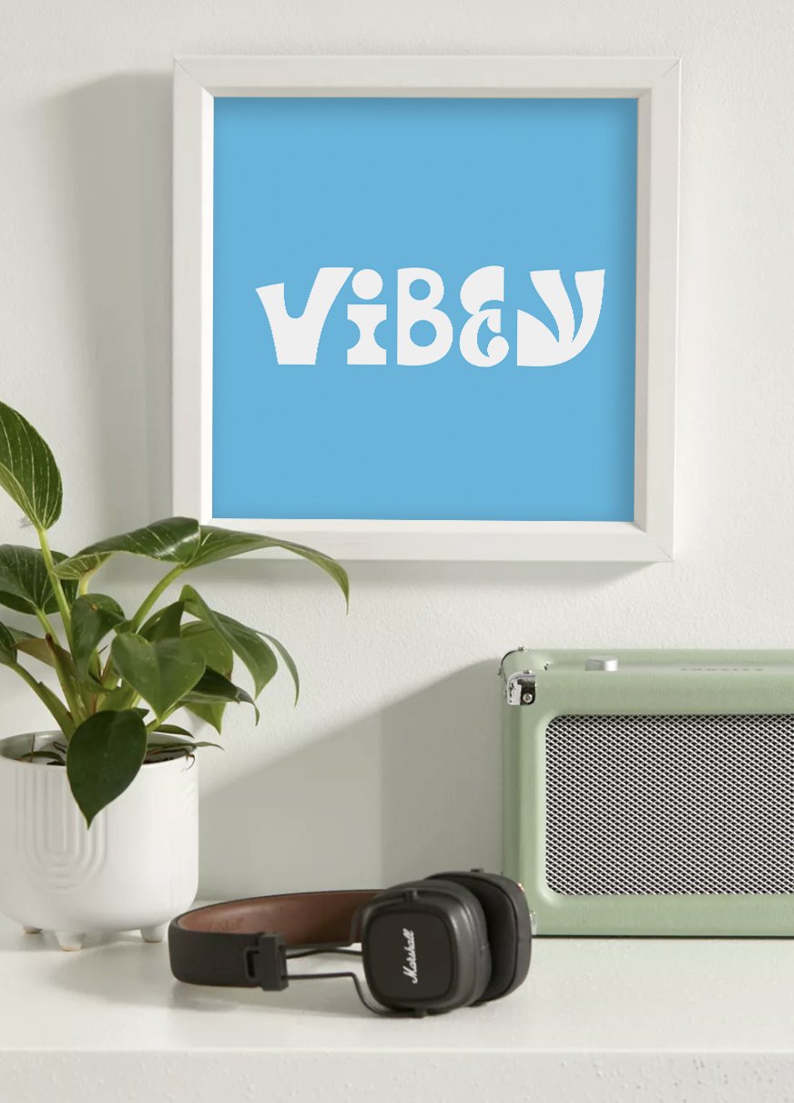 Vibey Blue Art Print