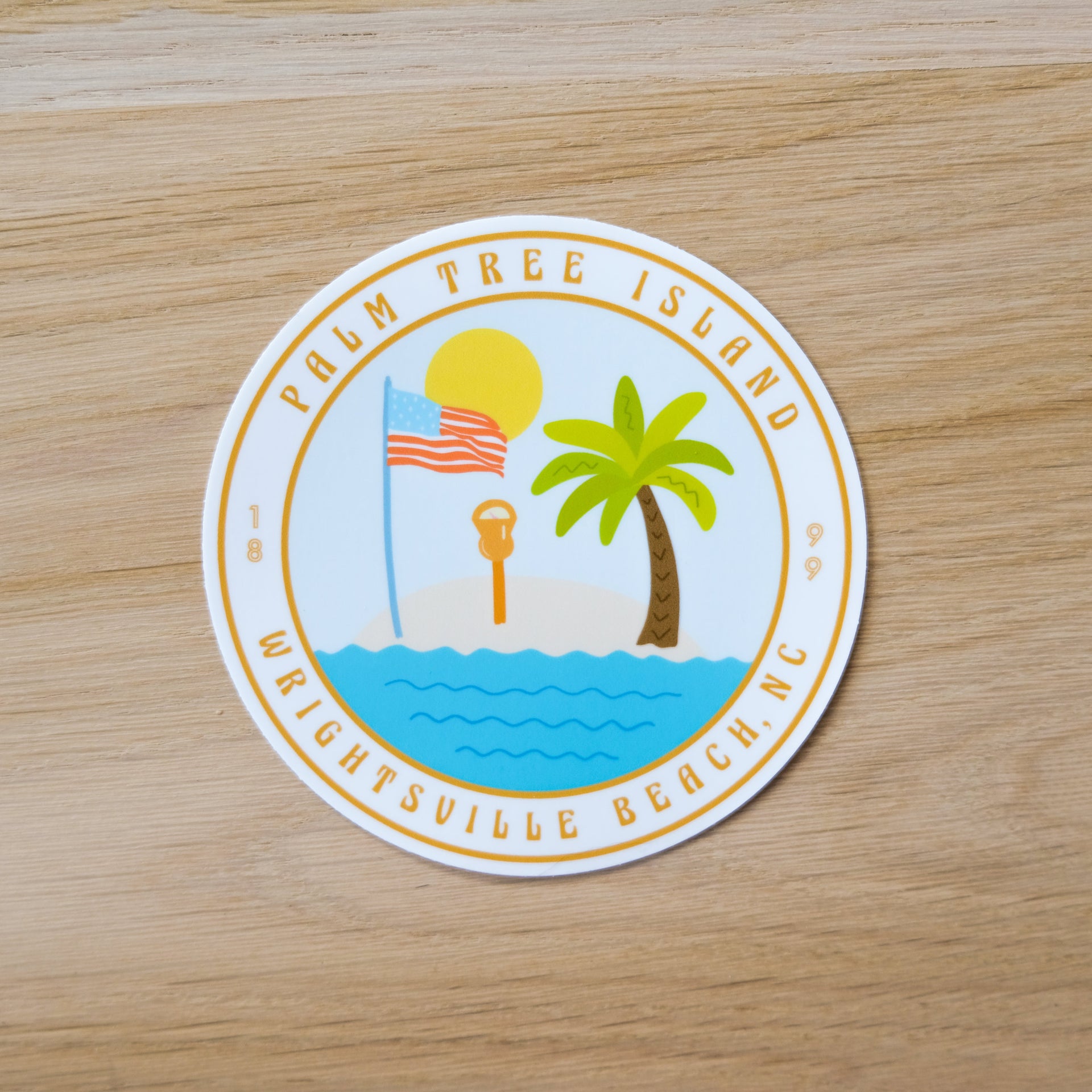 Palm Tree Island Bumper Sticker